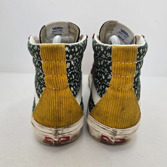 Vans | SK8-Hi Boho hunter green patchwork granola hi-top sneakers | WMS 6 - Picture 5 of 10